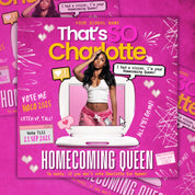 Pink Homcoming Flyer For Queen, That's So Queen FlyerVote For Homecoming Queen Flyer,Homecoming Class Campaign Flyer,Editable Template