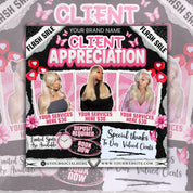 Client Appreciation Flyer, Client Appreciation Sale Flyer, Book Now Flyer, Hairstylist Flyer Nail Lash Tech, Wigs Braid Flyer Canva Template