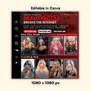 HairFLIX Themed Book Now Flyer | Hair Braider & Wig Artist | Custom Salon Booking | Editable Canva Template | Promote Your Business