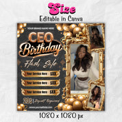 Birthday Flyer Bundle, Birthday Bash, Birthday Event, Celebration Flyer, Editable Birthday Party Invite, Birthday Season, Canva Editable