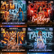 Birthday Flyer Bundle, Birthday Bash, Birthday Event, Celebration Flyer, Editable Birthday Party Invite, Birthday Season, Canva Editable