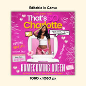 Vote Homecoming Queen Flyer, That's So Queen Flyer,Campaign Flyer,Class Campaign Flyer Election Flyer Prom Queen Flyer DIY Editable Template