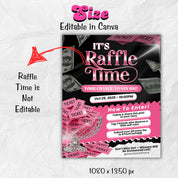 Editable Raffle Flyer Template for Giveaways & Contests | DIY Beauty Salon Promotion | Canva Flyer Design Kit | Business Event Marketing