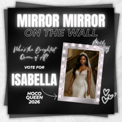 Black And White Homecoming Flyer For Queen, Mirror Mirror on the Wall Campaign Flyer,Canva Editable Vote for Homecoming King And Queen Flyer
