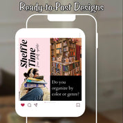 Bookstagram Instagram Templates, Bookstagram Canva Template, Bookish Instagram Post, Authors, Bookstagrammers Post, Aesthetic Cozy Booktok