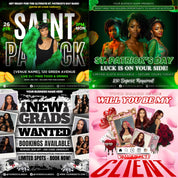 All In One Booking Flyer Bundle, Monthly Booking Flyers, Hair,Lash,Nails,Makeup,Braids Flyer, Canva Editable Appointment Available Flyer