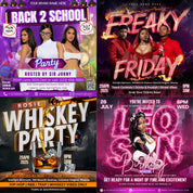 All-in-One Mega Flyers Bundle, Editable Whole Shop Templates, Canva Appointment Available Flyer, DJ Night CLub Party Flyer, Birthday Flyers