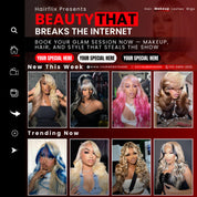 HairFLIX Themed Book Now Flyer | Hair Braider & Wig Artist | Custom Salon Booking | Editable Canva Template | Promote Your Business