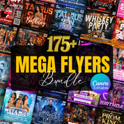 All-in-One Mega Flyers Bundle, Editable Whole Shop Templates, Canva Appointment Available Flyer, DJ Night CLub Party Flyer, Birthday Flyers