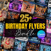 Birthday Flyer Bundle, Birthday Bash, Birthday Event, Celebration Flyer, Editable Birthday Party Invite, Birthday Season, Canva Editable