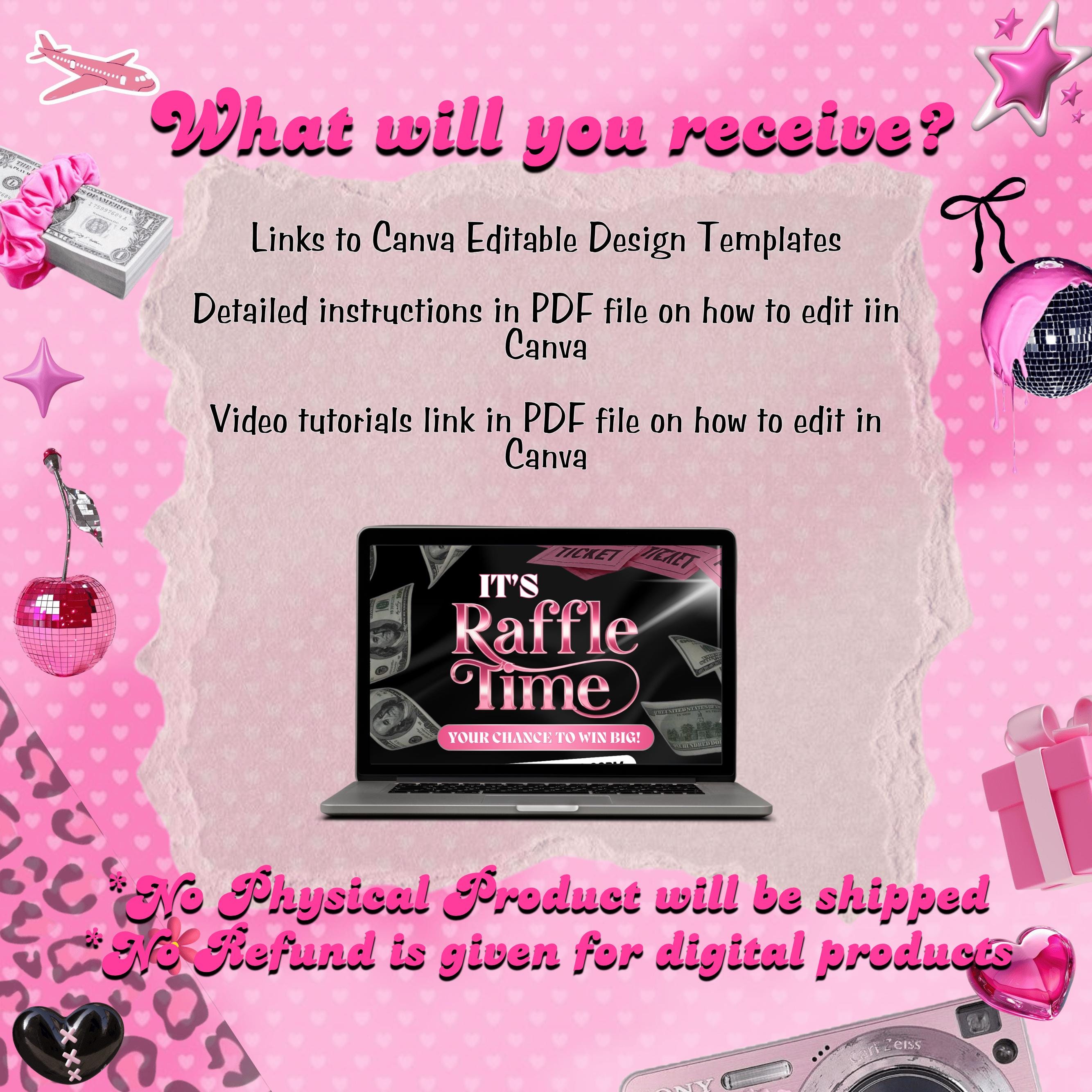 Editable Raffle Flyer Template for Giveaways & Contests | DIY Beauty Salon Promotion | Canva Flyer Design Kit | Business Event Marketing