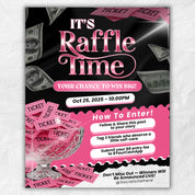 Editable Raffle Flyer Template for Giveaways & Contests | DIY Beauty Salon Promotion | Canva Flyer Design Kit | Business Event Marketing