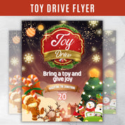 Christmas Toy Drive Flyer Canva Template, Christmas Party Flyer, Toy Drive Template, Food Drive Flyer, Toy Drive Flyer, Diy Toy Party Flyer