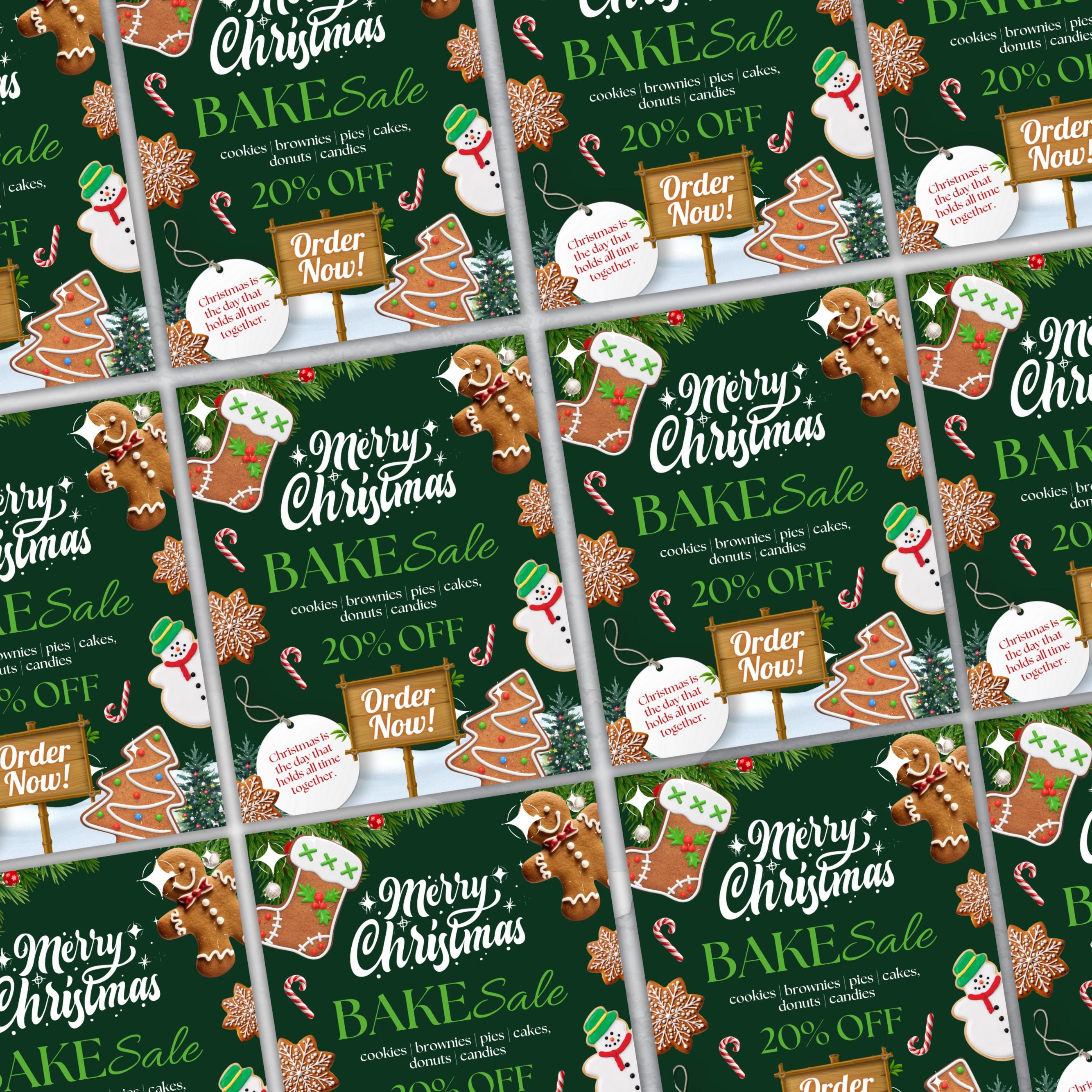 Christmas Sweet Treats Flyer - DIY Template for December Bake Sale, Perfect for Holiday Sweets Promotion