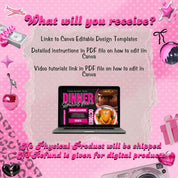 Dinner Sale Flyer, Sunday deal Special Flyer Restaurant Food menu business flyer, Editable Flyer Canva Template, Dinner special Flyer