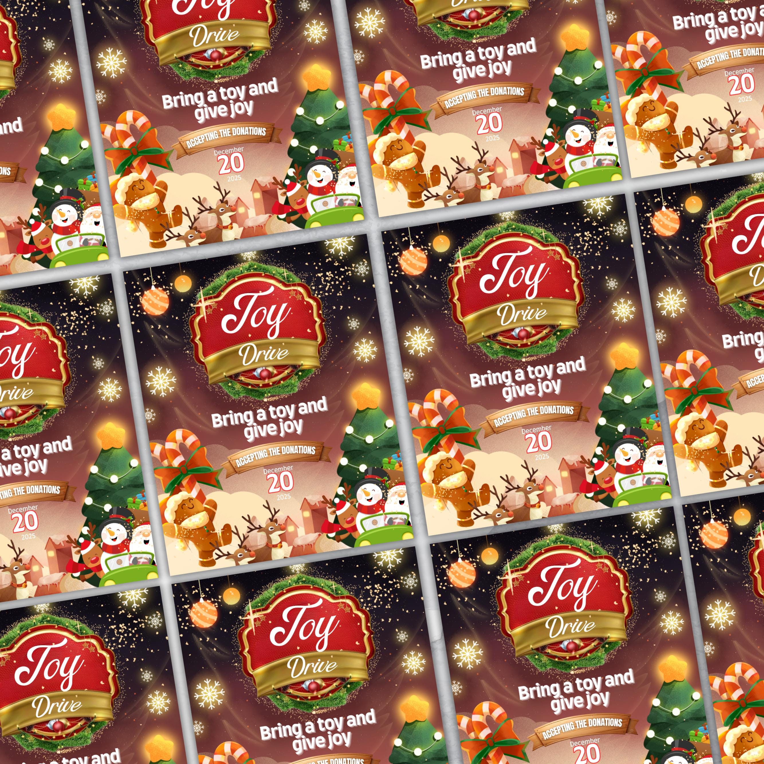 Christmas Toy Drive Flyer Canva Template, Christmas Party Flyer, Toy Drive Template, Food Drive Flyer, Toy Drive Flyer, Diy Toy Party Flyer