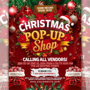 Christmas Sip And Shop Flyer, Christmas Pop Up Flyer, DIY Flyer Canva Template, Sip And Shop Flyer,Christmas Sale Flyer,Pop Up Shop Flyer