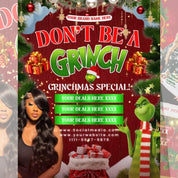 Christmas Booking Flyer, December Booking Flyer Winter Special, Christmas Appointments, Holiday Sale For Hair,Lash,Makeup,Nails, Wig,Braids