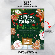 Christmas Sweet Treats Flyer - DIY Template for December Bake Sale, Perfect for Holiday Sweets Promotion