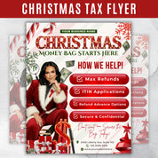 Professional Tax Service Flyer, Tax season Christmas Special,Modern Tax Prep Canva Flyer, Tax Refund Preparation, Accountant Marketing Flyer