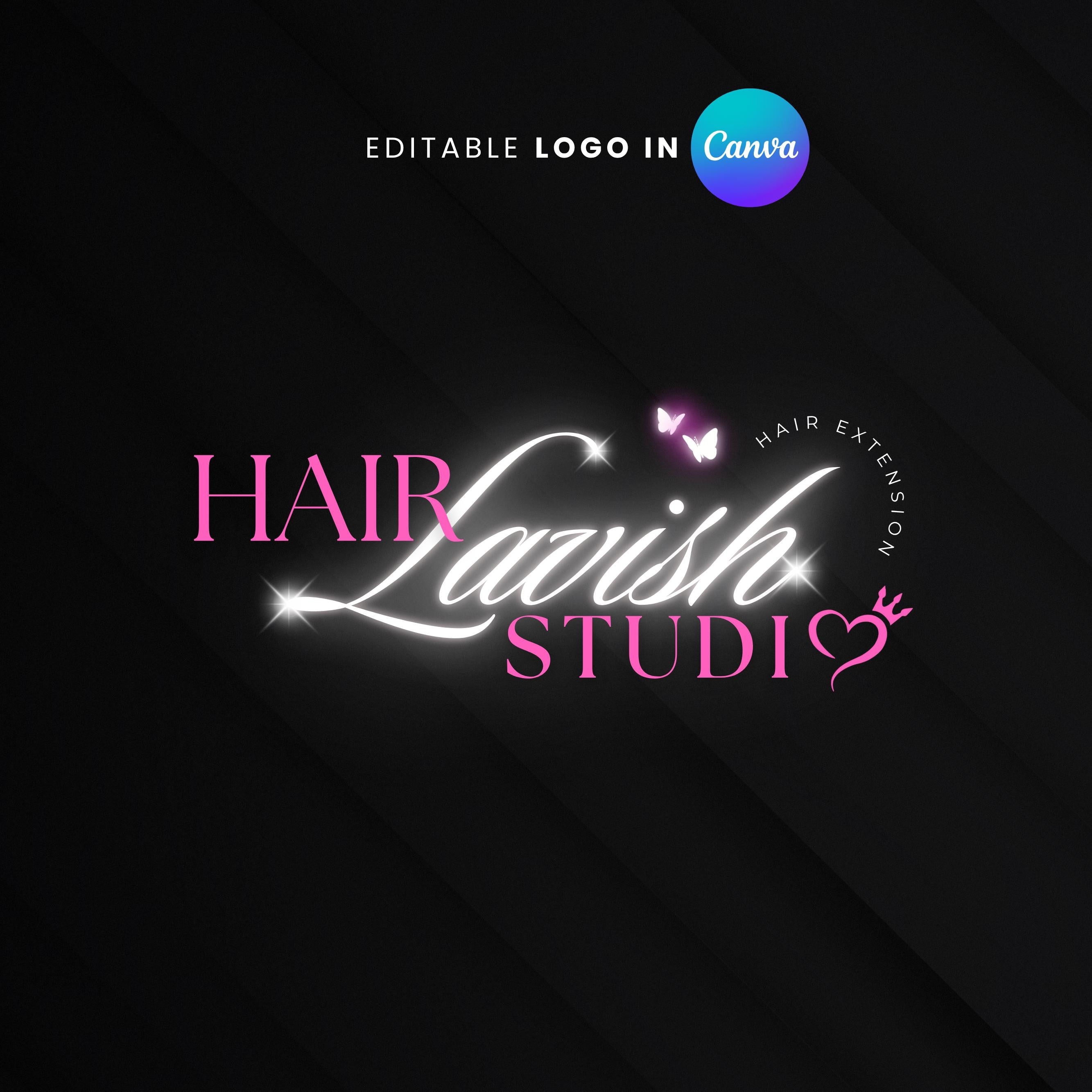 Customizable Hair Logo Designs for Beauty Salons, Nail Techs, and Hairstylists - Elevate Your Brand Today!