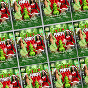 Christmas Party Flyer, Nightclub Flyer For Christmas Celebration, Holiday Dj Party Flyer Template, Canva Editable Santa Party Flyer
