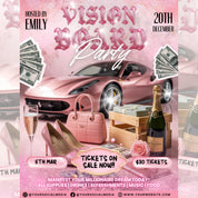 Vision Board Flyer, Vision Board Party Flyer,Manifesting Event Flyer,Vision Board Party Flyer,Manifestation board party flyer,Canva Template