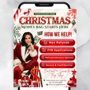 Professional Tax Service Flyer, Tax season Christmas Special,Modern Tax Prep Canva Flyer, Tax Refund Preparation, Accountant Marketing Flyer