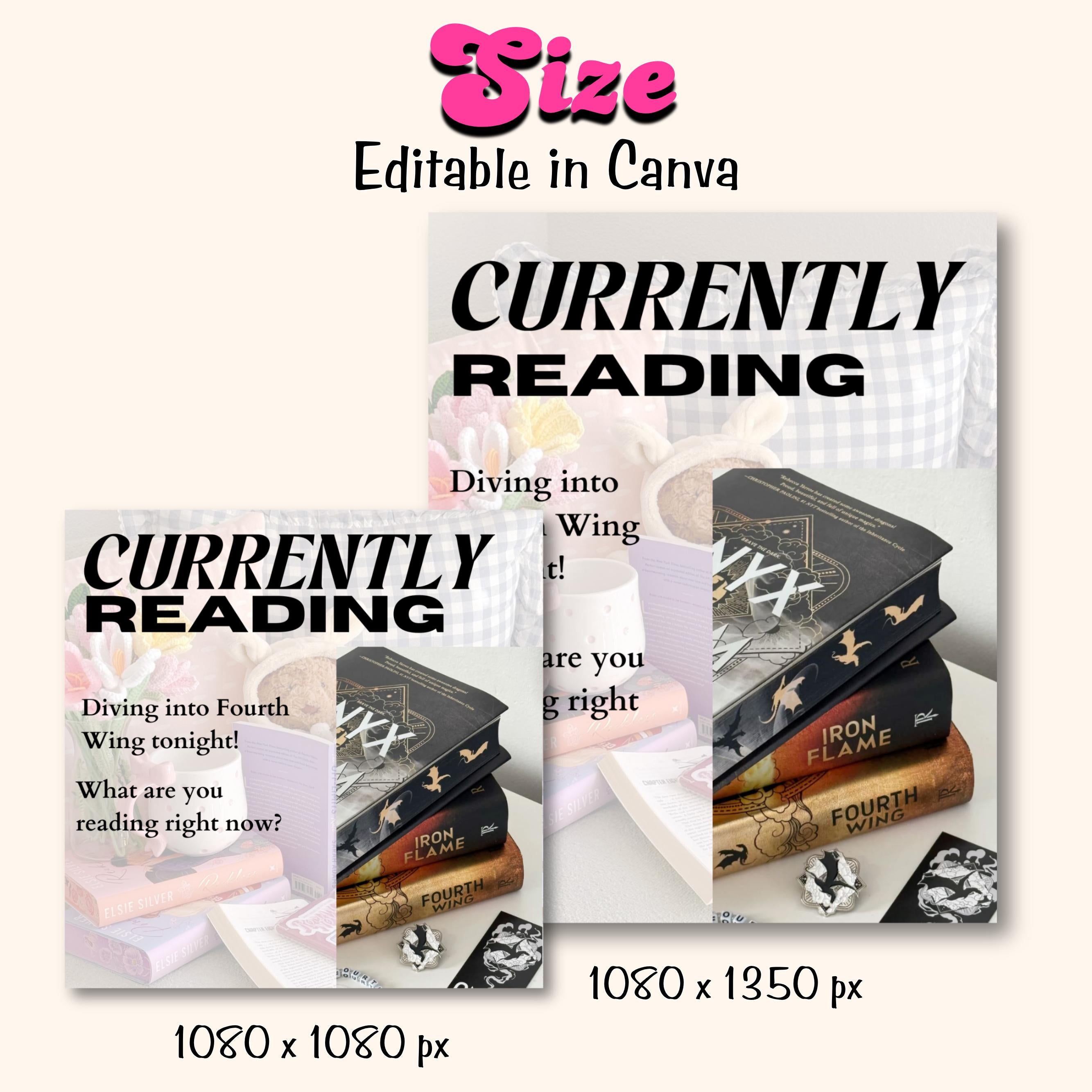 Bookstagram Instagram Templates, Bookstagram Canva Template, Bookish Instagram Post, Authors, Bookstagrammers Post, Aesthetic Cozy Booktok