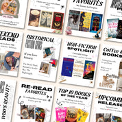 Bookstagram Instagram Templates, Bookstagram Canva Template, Bookish Instagram Post, Authors, Bookstagrammers Post, Aesthetic Cozy Booktok