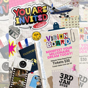 Vision Board Flyer, Vision Board Party Flyer,Manifesting Event Flyer,Vision Board Party Flyer,Manifestation board party flyer,Canva Template