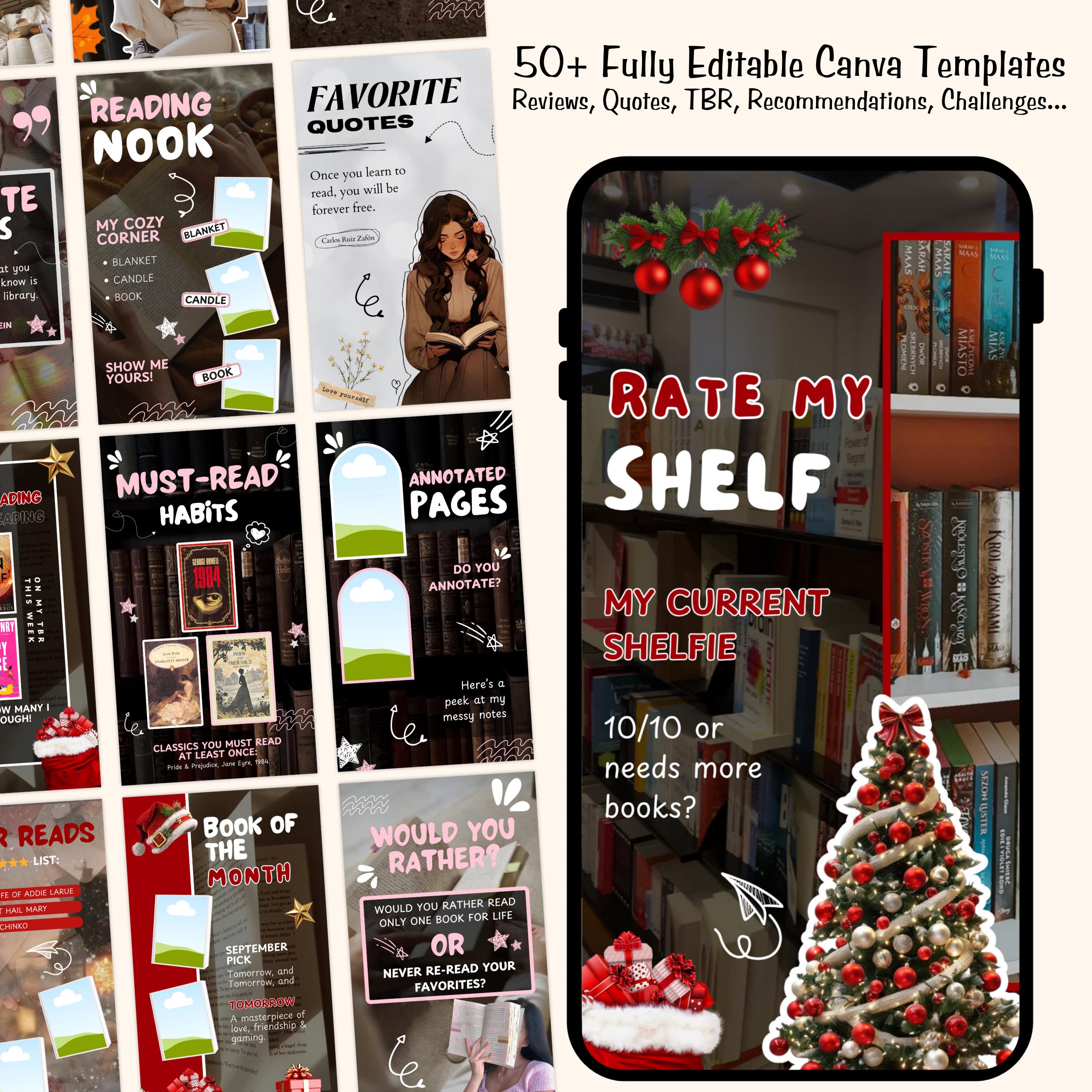 Aesthetic Cozy Bookstagram Reels for Authors, Book Lovers, Influencer, Content Creators, Bookstagram Reels Canva Author Marketing Bundle