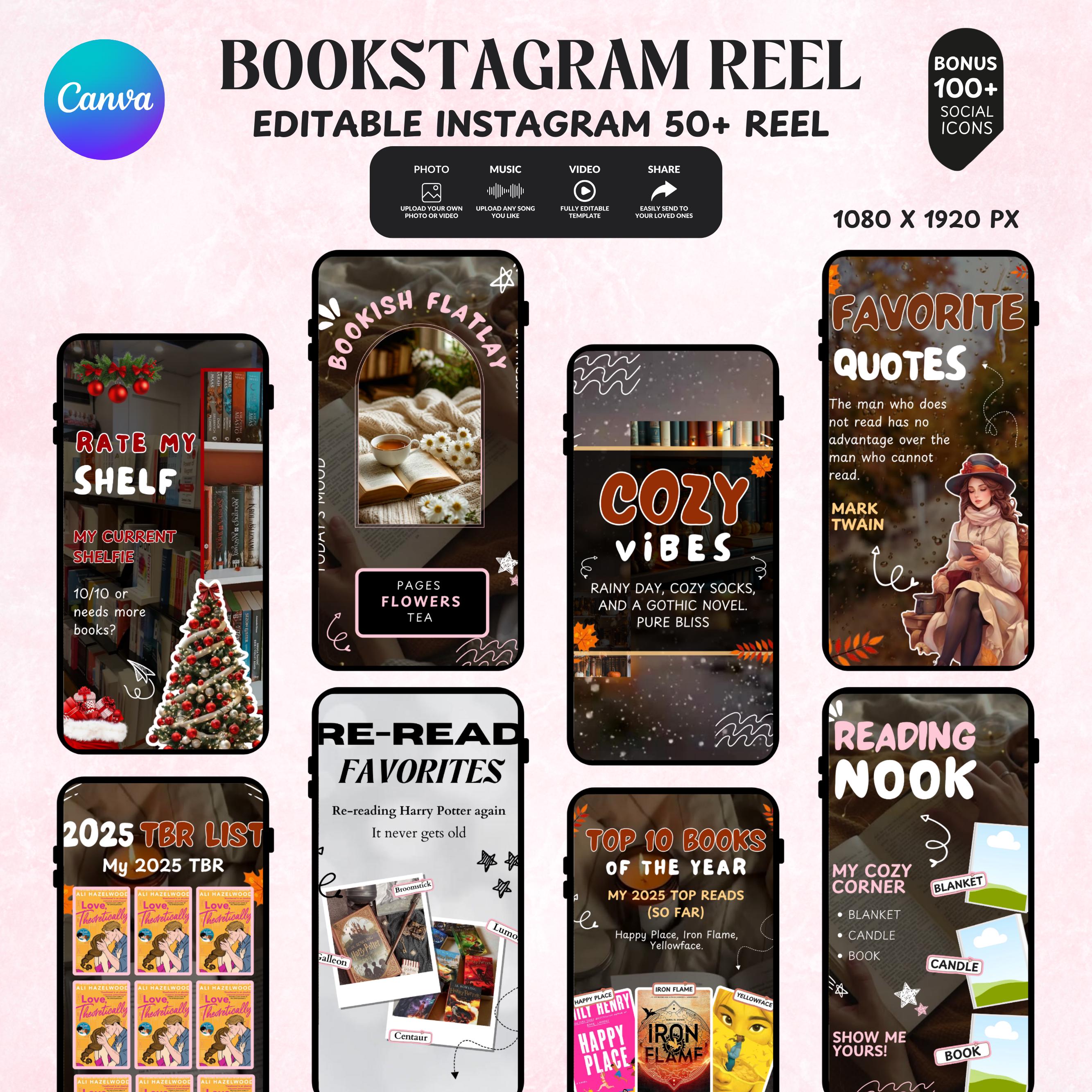 Bookstagram Reels Bundle: Elevate Your Author Marketing with Stunning Templates for Instagram