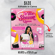 Professional Tax Service Flyer, Editable That's So Tax Flyer, Tax Refund Preparation, Accountant Marketing Flyer, Canva Tax Business Flyer