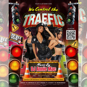 Trendy Traffic Party Flyer Template for Adult DJ Nightclub Events - Hot Girls Party Vibes