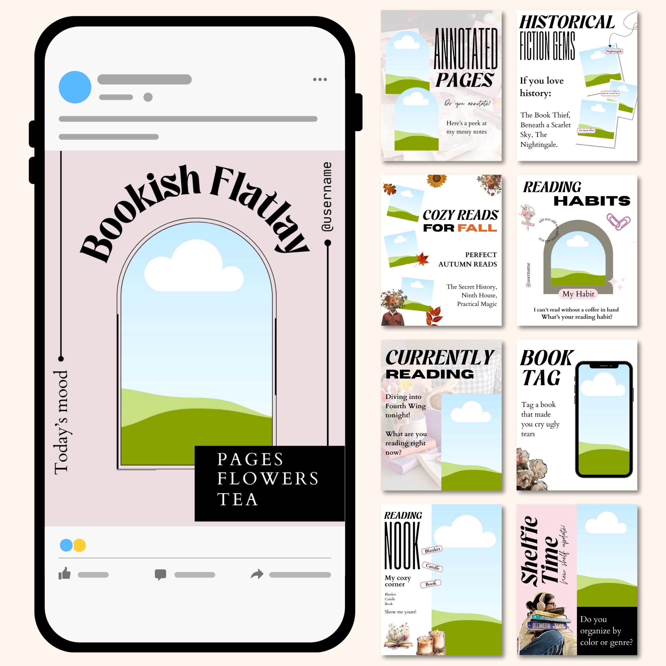Bookstagram Canva Template, Bookstagram Book Review Template, Author Bookstagram Romance Template, Canva Template Social Media Bookstagram