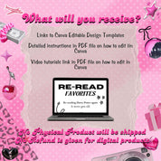 Bookstagram Canva Template, Bookstagram Book Review Template, Author Bookstagram Romance Template, Canva Template Social Media Bookstagram