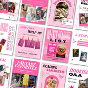 Pink Bookstagram Canva Template,Bookstagram Book Review Template,Author Bookstagram Romance Template,Canva Template Social Media Bookstagram