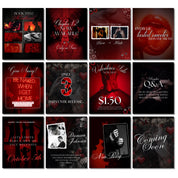Bookstagram Template For Dark Romance,Romance Author Instagram Post,Book Marketing Canva Templates, Author Engagement Social Media Marketing