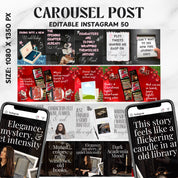 800+Bookstagram Templates,Bookish Social Media Kit,Instagram Posts,Carousel & Stories,Bookish Insta Reels for Book Lovers,Authors, Bloggers