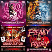 Party Flyers Bundle, Club Party Flyers, Night Club Flyers, Freaknik Party Flyer, Birthday Event Flyer Sunday Hangover Party Flyer Pool Party