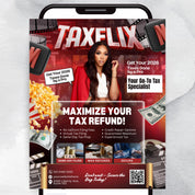 Taxflix Flyer For Tax Season, Modern Tax Prep Flyer, Editable Tax Refund Preparation, Accountant Marketing Flyer, Canva Tax Business Flyer