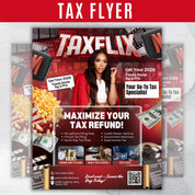 Taxflix Flyer For Tax Season, Modern Tax Prep Flyer, Editable Tax Refund Preparation, Accountant Marketing Flyer, Canva Tax Business Flyer