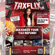 Taxflix Flyer For Tax Season, Modern Tax Prep Flyer, Editable Tax Refund Preparation, Accountant Marketing Flyer, Canva Tax Business Flyer