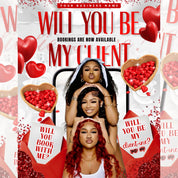 February Booking Flyer Template - Valentine's Day Hair, Lash & Makeup Specials