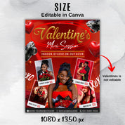 Valentine's Mini Session Photography Flyer Template - Customizable Booking Flyer
