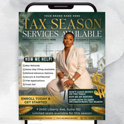 Professional Tax Service Flyer,Tax season, Modern Tax Prep Flyer,Tax Refund Preparation, Accountant Marketing Flyer,Canva Tax Business Flyer