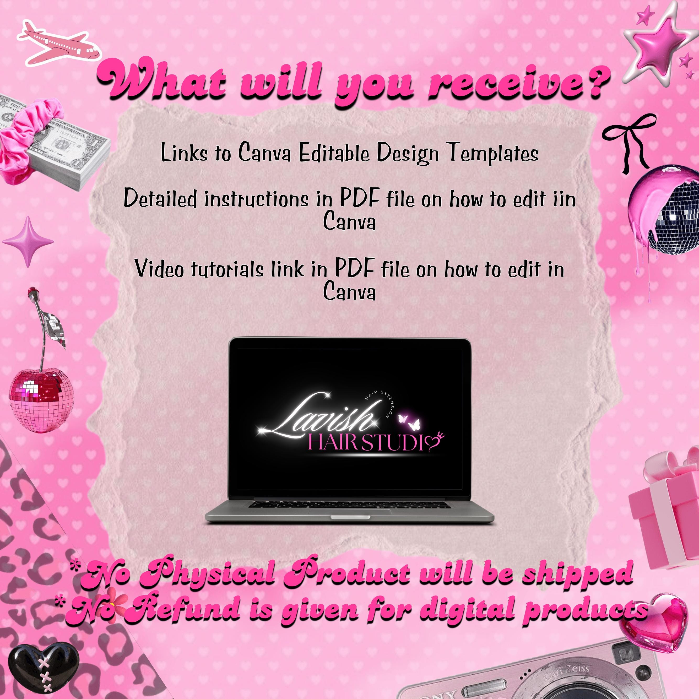 Customizable Hair Logo Designs for Beauty Salons, Nail Techs, and Hairstylists - Elevate Your Brand Today!