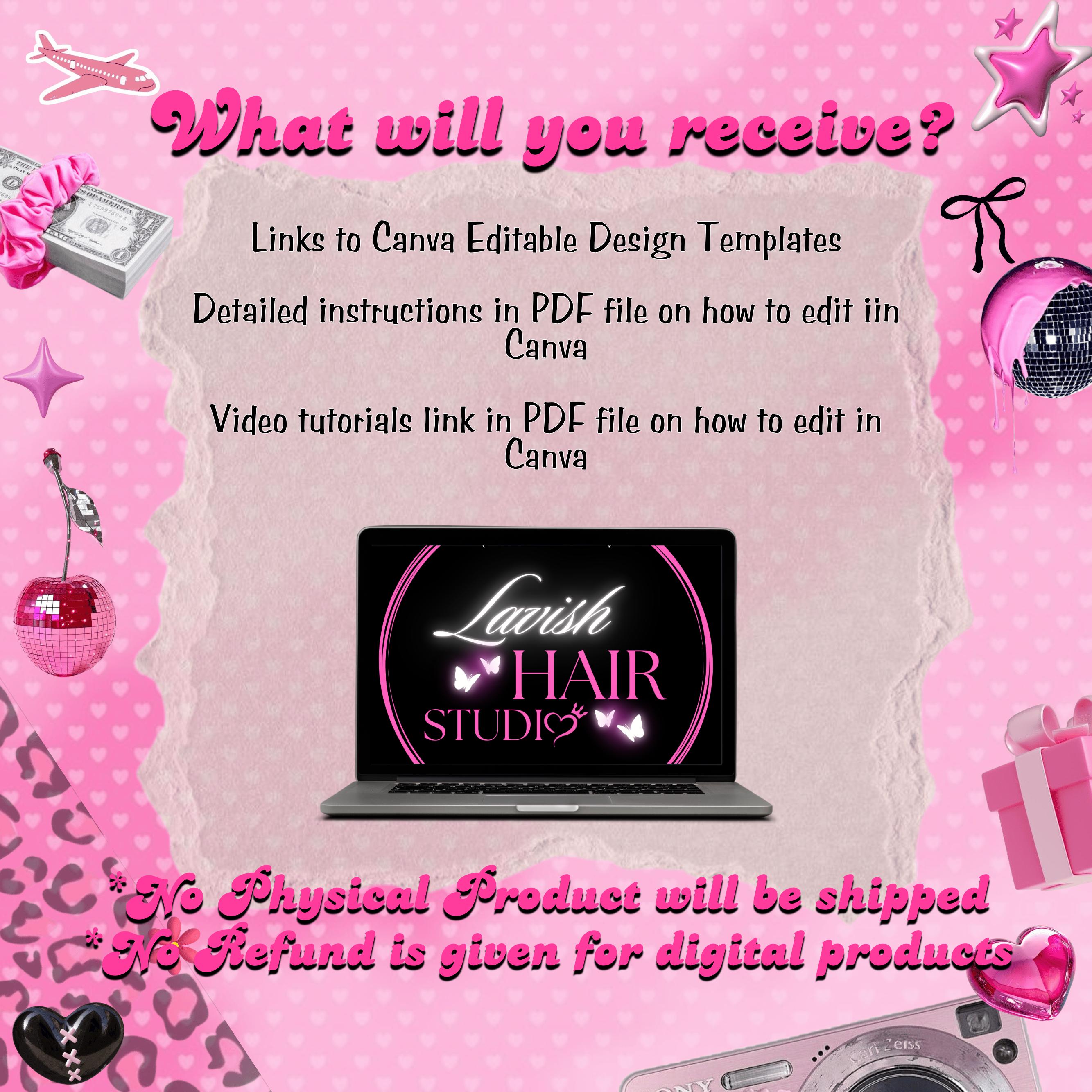 Customizable Hair Logo Designs for Beauty Salons, Nail Techs, and Hairstylists - Elevate Your Brand Today!
