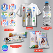Vote Prom Queen Campagin Bundle, Google Theme Prom Party Favor, Prom Chip Bag, Candy Card Lollipop Tag, Prom Campaign Idea